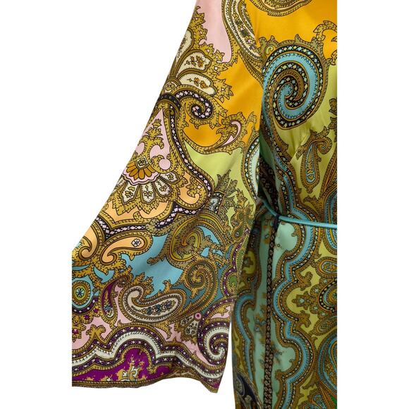 Alemais Multi Clemenza Silk Midi Dress US 8 - Picture 11 of 12